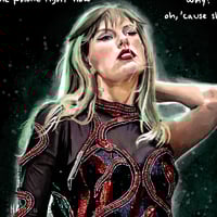 Image 2 of Reputation | The Eras Tour Song Lyrics Painting