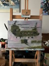 Heavy Lift CH-47 Original Oil Painting