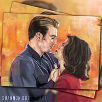 Image 1 of Kiss Me Once Again | Steve Rogers Peggy Carter Painting