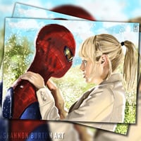 Image 1 of Peter Parker & Gwen Stacy | The Amazing Spider-Man Andrew Garfield Painting