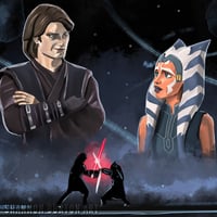 Image 2 of Snips & SkyGuy | Ahsoka Tano Anakin Skywalker Painting