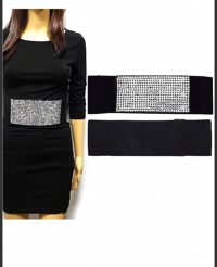 Chunky Stone Studded Stretch Belt