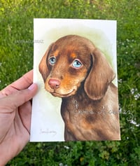 Image 3 of Custom pet watercolor painting 100% handmade