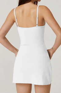 Image 2 of DP Fitness White Tennis Dress Skorts with Under Pockets Shorts
