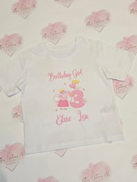 Image 1 of Peppa personlised birthday t-shirts 