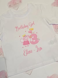 Image 2 of Peppa personlised birthday t-shirts 