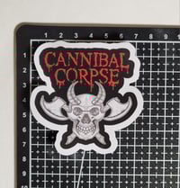 Image 2 of Cannibal Corpse Axe and Skull Matte Vinyl Sticker