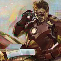 Image 2 of Iron Man Tony Stark Portrait | Iron Man 2 Painting