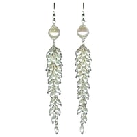 Freshwater Pearl Cascade Earrings - Sterling Silver