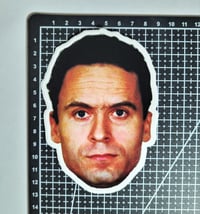 Image 2 of Ted Bundy Mugshot Die Cut Glossy Finish Vinyl Sticker