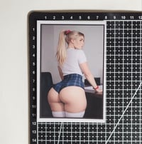 Image 2 of Large Gorgeous Blonde With A Big Booty & Ponytail Matte Vinyl Sticker