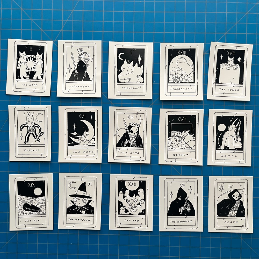Image of B&W Tarot Sticker Set