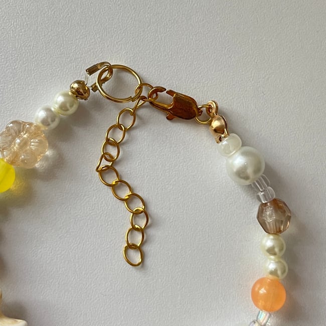'golden seashore' rustic beaded bracelet