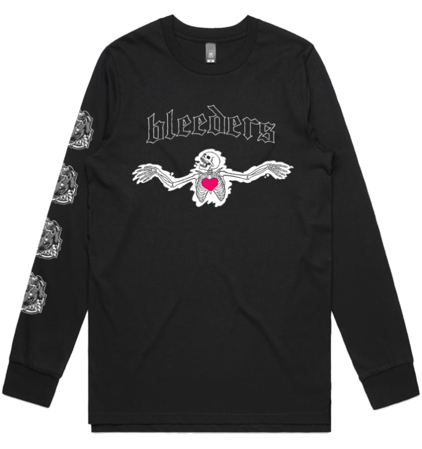 Image of Bleeders - Long Sleeve T Shirt (Black)