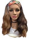  Glueless Blond Highlights Wavy Headband Wig,