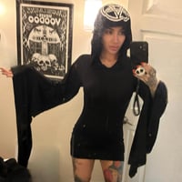 pentagram hood witch dress