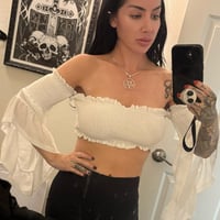 white peasant top