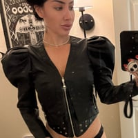 Image 1 of azalea wang extreme shoulder leather jacket 