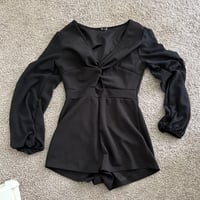 Image 2 of long sleeve flowy romper