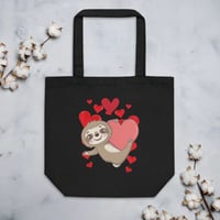 Hanging On To Heart Sloth Eco Tote Bag