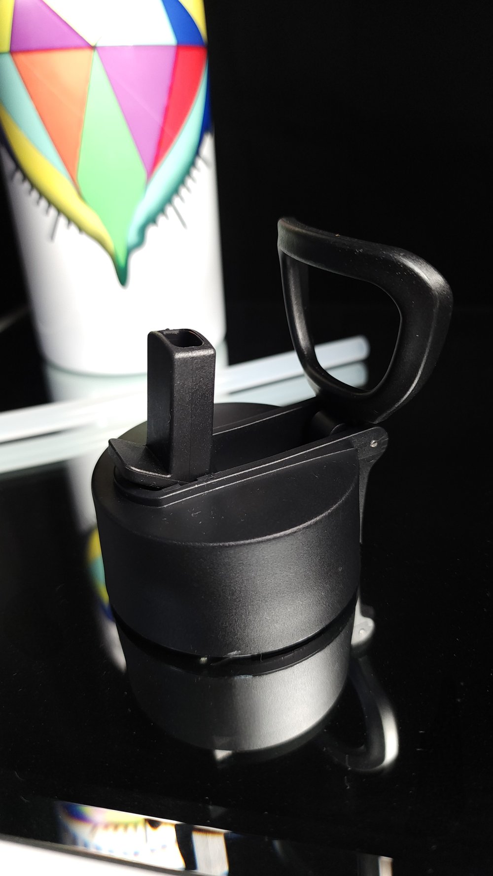 Image of Stainless steel water bottle with a straw lid