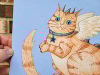 Image 3 of Cat Dragon Gouache and Watercolor Illustration
