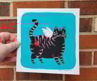 Image 1 of Cupid Cat Gouache Illustration