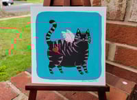 Image 2 of Cupid Cat Gouache Illustration