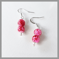 Image 2 of NEW!!! Red and Pink Butterfly Bracelet/Red Drop Earrings/ Red Butterfly Earrings for Kids Teens Girl