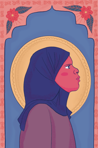 Presence Postcard - Hijabi Illustration (4" x 6")