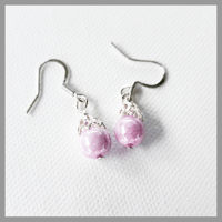 Image 3 of NEW!!! Pink Beauty Bracelet/Pink Beauty Earrings/Silver Rose Earrings for Kids Teens Girls
