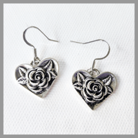Image 4 of NEW!!! Pink Beauty Bracelet/Pink Beauty Earrings/Silver Rose Earrings for Kids Teens Girls