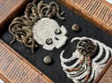 Käärme Embellished Skeleton Framed Embroidery