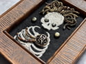 Käärme Embellished Skeleton Framed Embroidery