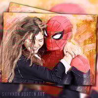 Image 1 of Peter Parker & MJ | Spider-Man Tom Holland Painting