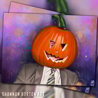 Image 1 of Pumpkin Dwight | Dwight Schrute The Office Halloween Painting