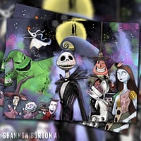 Image 1 of The Nightmare Before Christmas Movie Poster | Halloween Painting