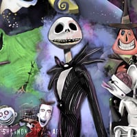 Image 2 of The Nightmare Before Christmas Movie Poster | Halloween Painting