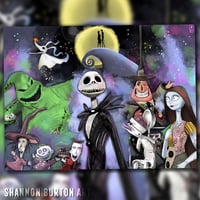 Image 6 of The Nightmare Before Christmas Movie Poster | Halloween Painting