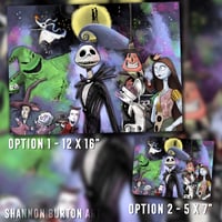 Image 7 of The Nightmare Before Christmas Movie Poster | Halloween Painting