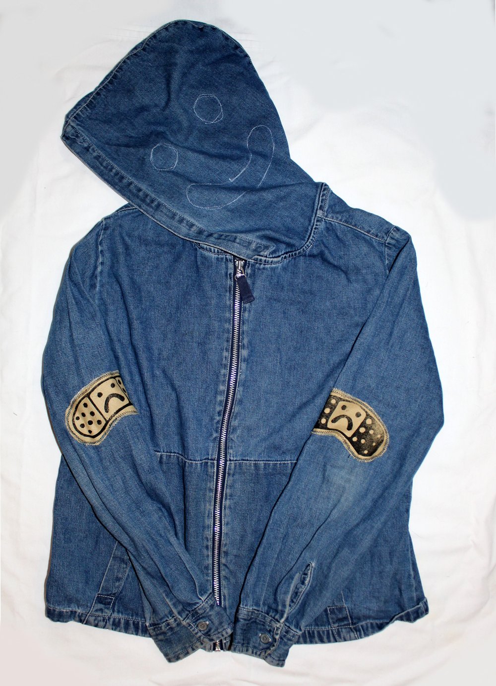Image of Happy Camper Denim Zip Jacket (Size L)
