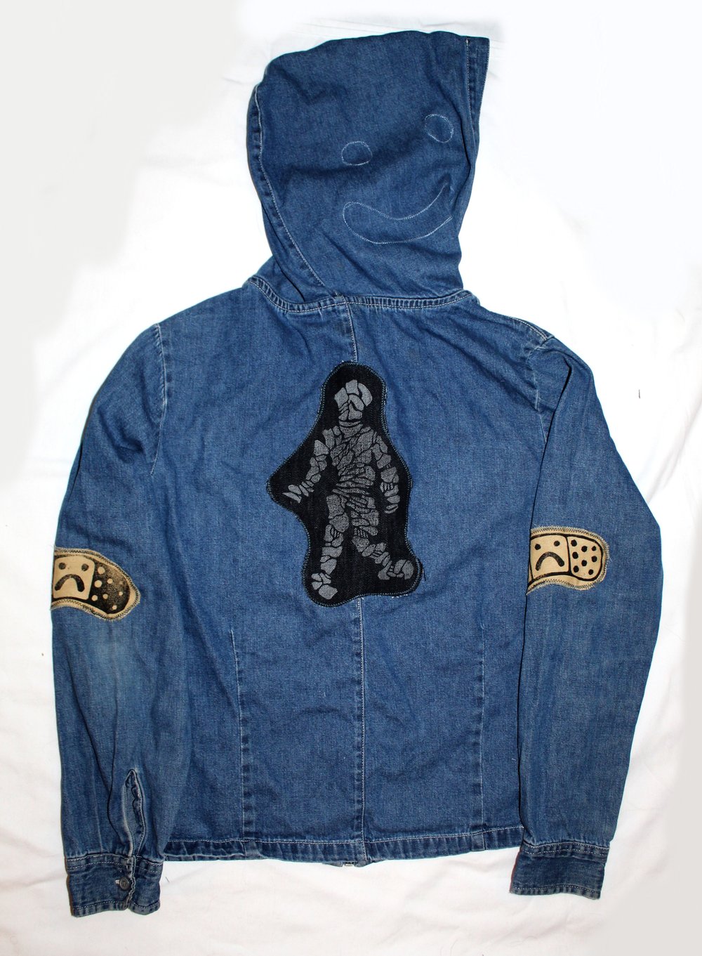 Image of Happy Camper Denim Zip Jacket (Size L)