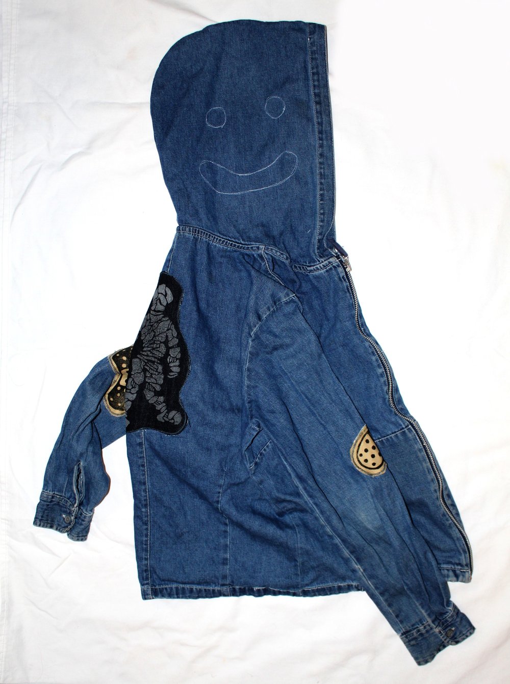 Image of Happy Camper Denim Zip Jacket (Size L)