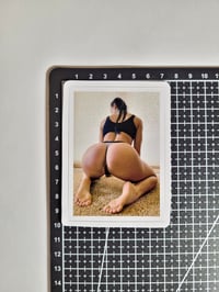Image 2 of Arched Back Poppin Dat Beautiful Booty In A Black Thong Glossy Finish Vinyl Sticker