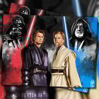 Image 1 of Anakin Skywalker / Darth Vader & Obi Wan Kenobi | Star Wars Painting