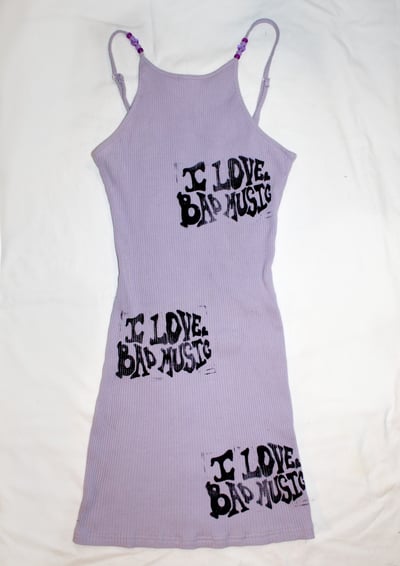 Image of I LOVE BAD MUSIC Dress (Size S/M)