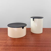 Image 1 of Stelton EM77 White Sugar Bowl and Creamer