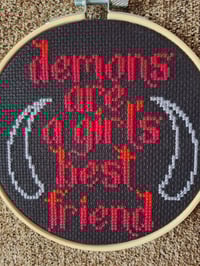 Image 2 of Demons are a Girl's Best Friend Hoop
