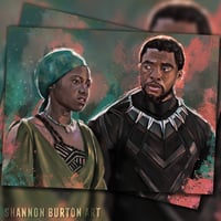 Image 1 of My T'Challa | Black Panther & Nakia Painting
