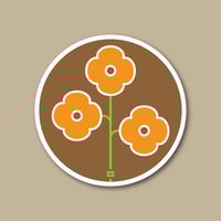 Image 1 of "Orange Flowers" Sticker